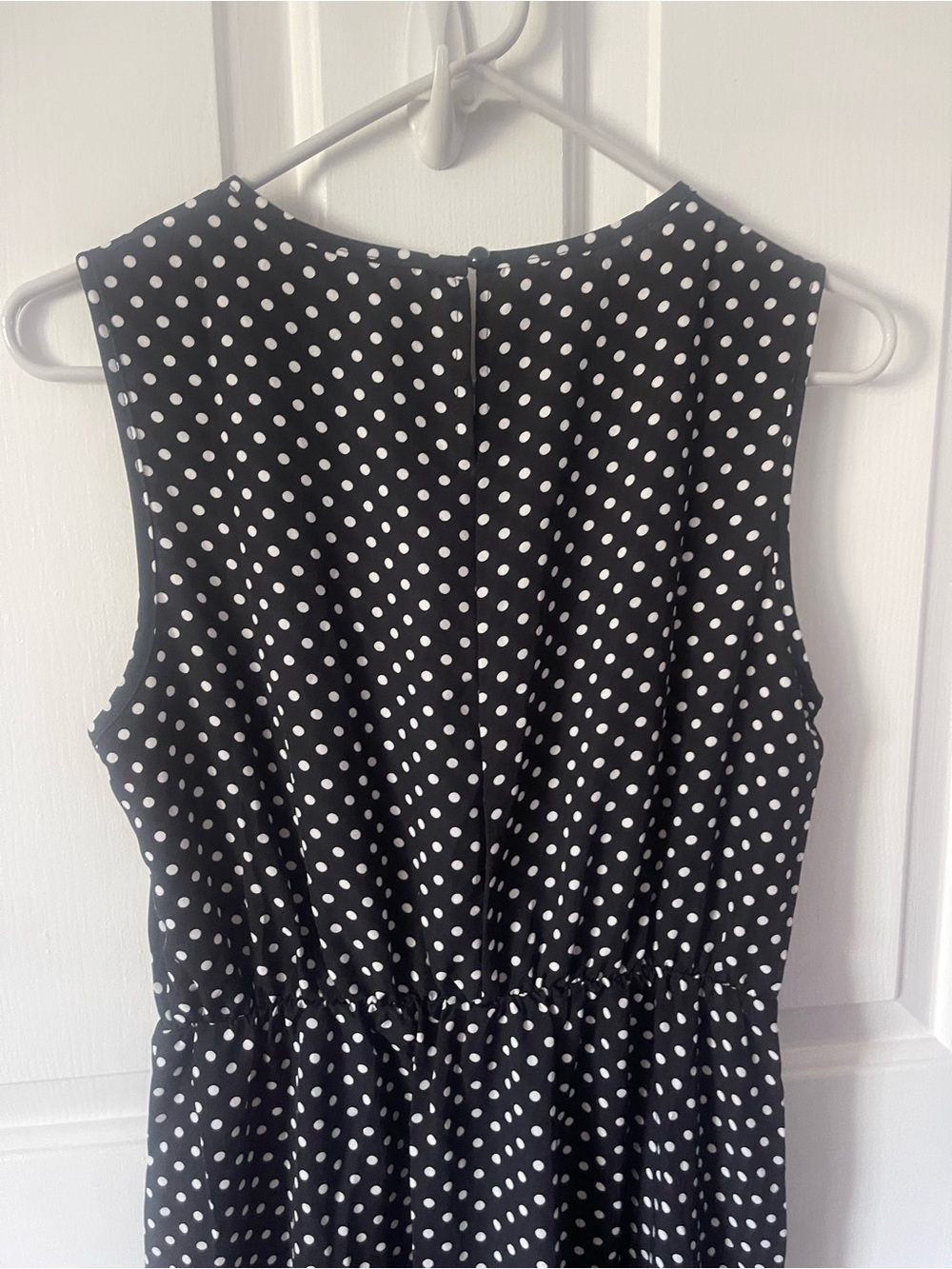 Black Polka Dot Maxi Dress Size M - Picture 14 of 15